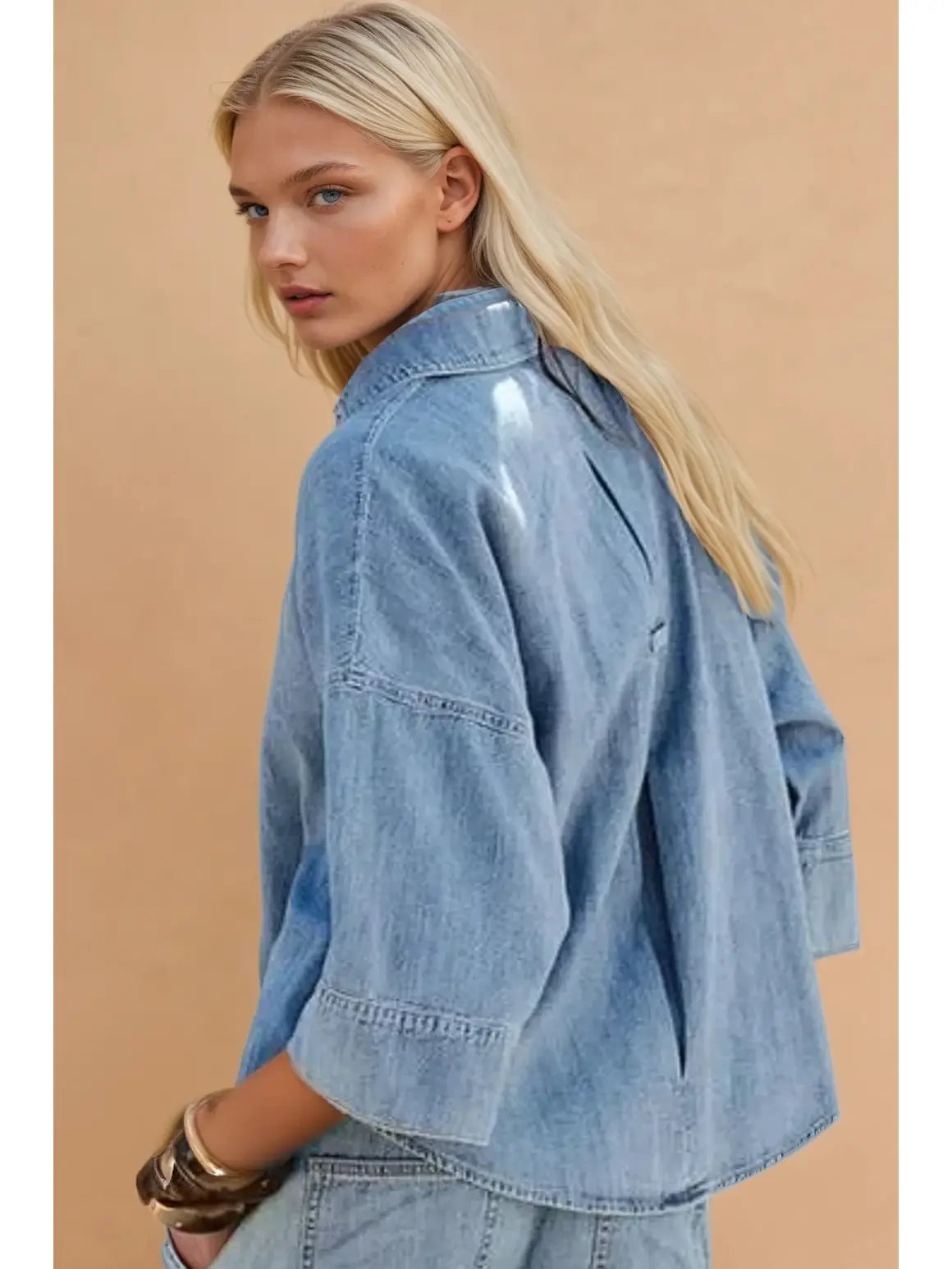 Oversized Denim Button Up