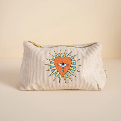 Heart Corduroy Pouch