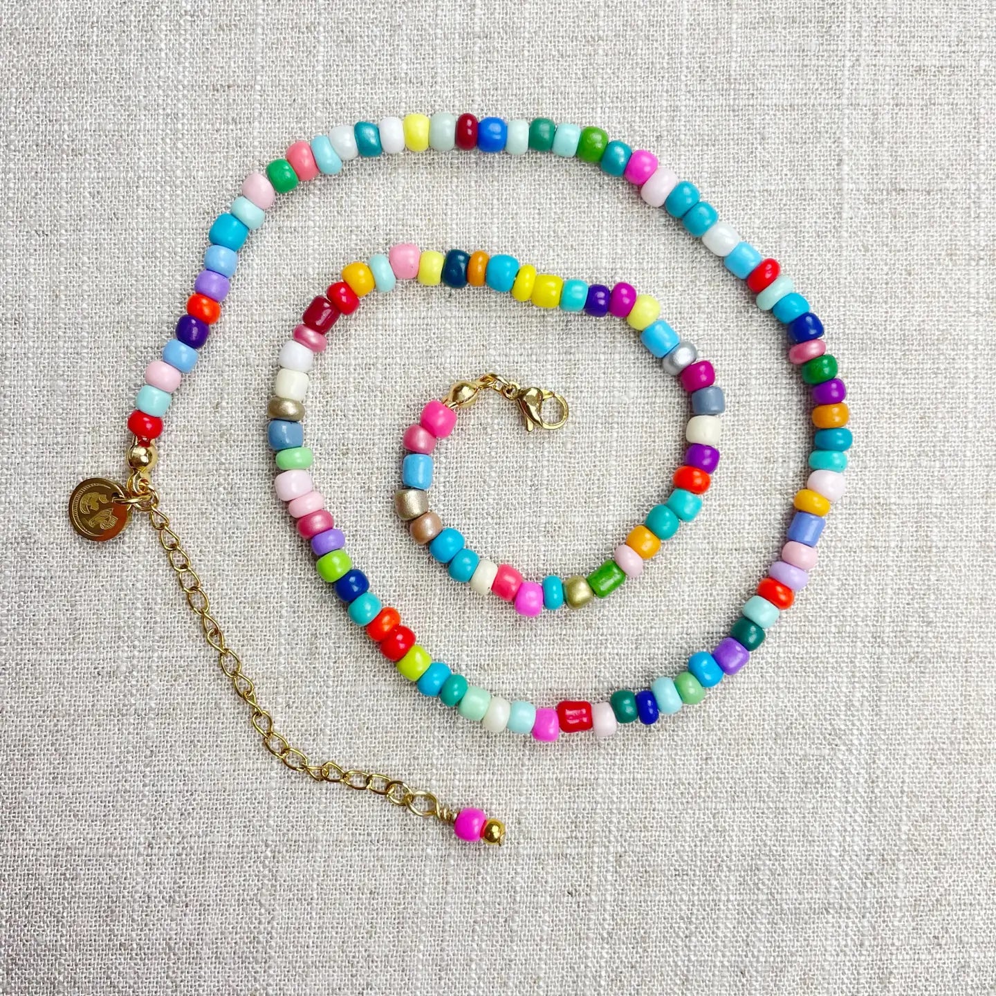 Mixie Bubblegum Beaded Necklace