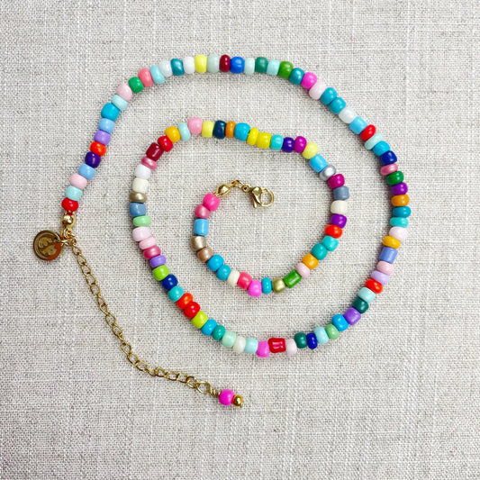 Mixie Bubblegum Beaded Necklace