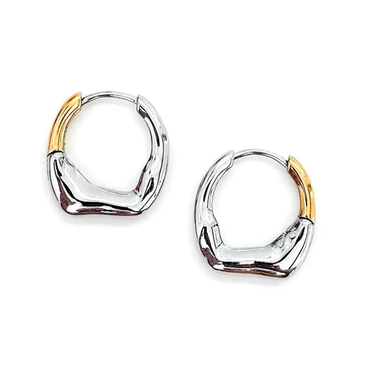 Elvo Irregular Huggie Hoops
