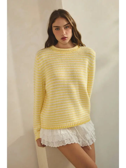 Everyday Cozy Stripe Knit Sweater