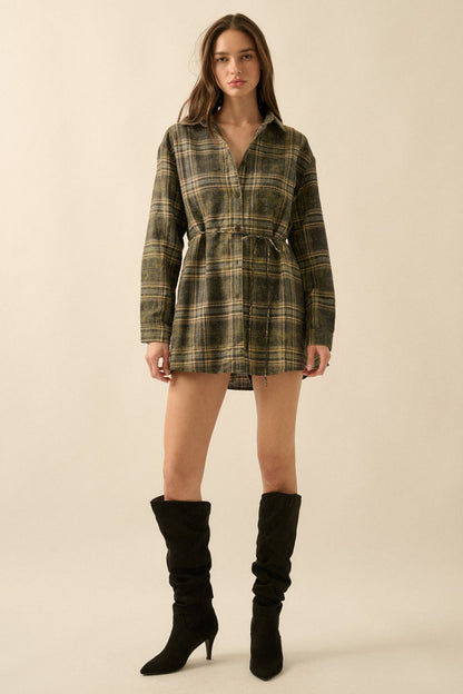 Button-Up Flannel Romper