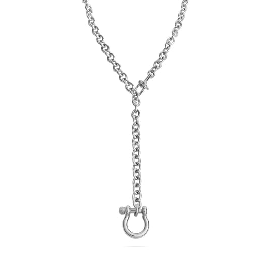 The Y Necklace in Stainless Steel