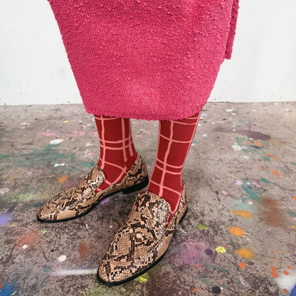 Darby Crew Socks - Brick & Coral