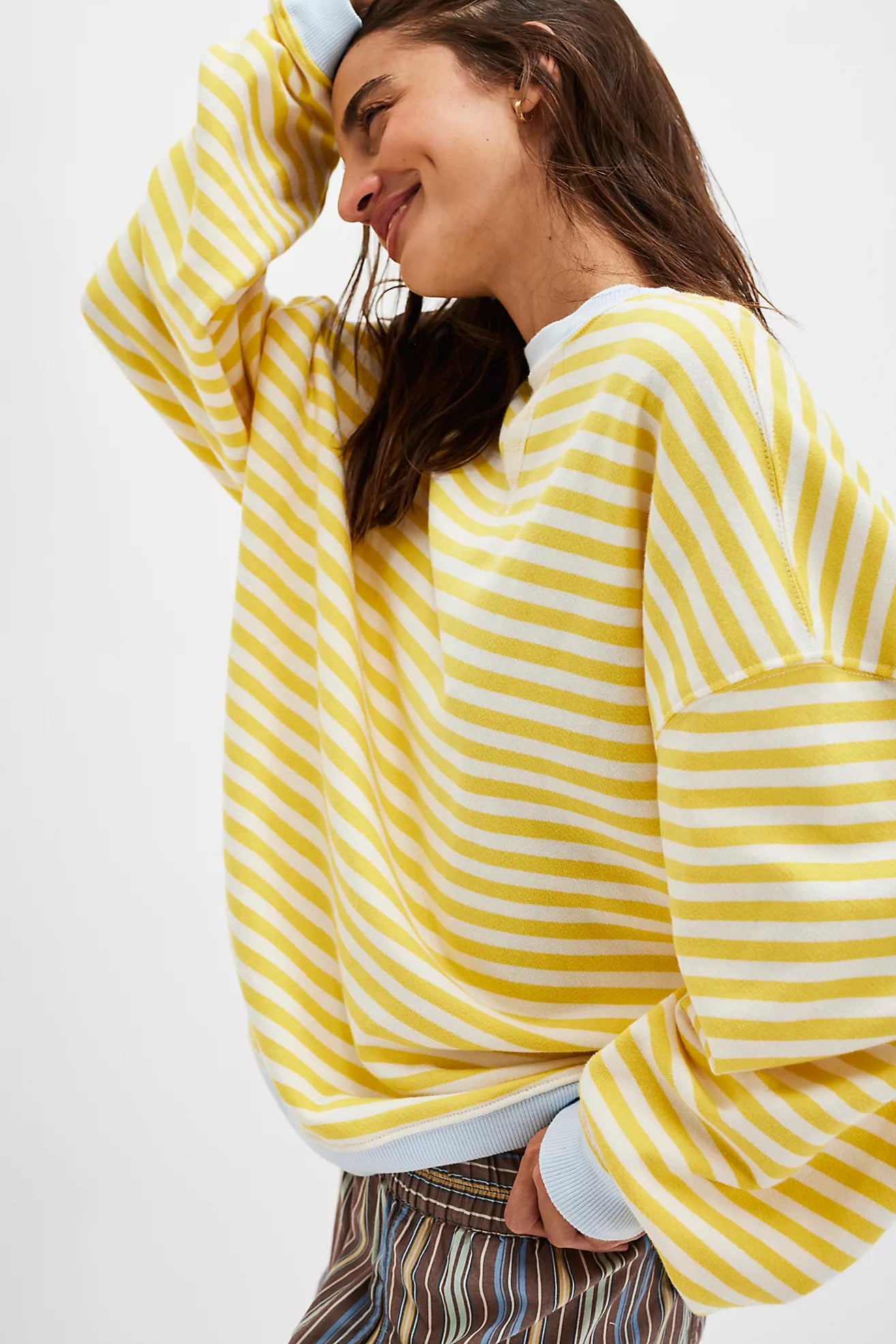 Classic Striped Oversized Crewneck