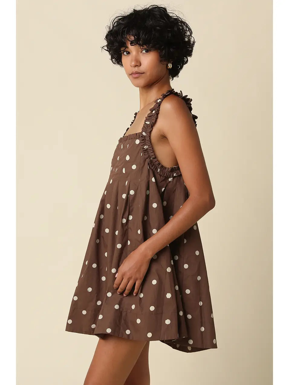 Camila Polka Dot Babydoll Mini Dress