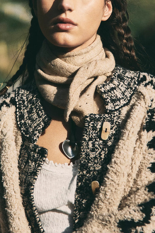 Essential Triangle Scarf in Taupe