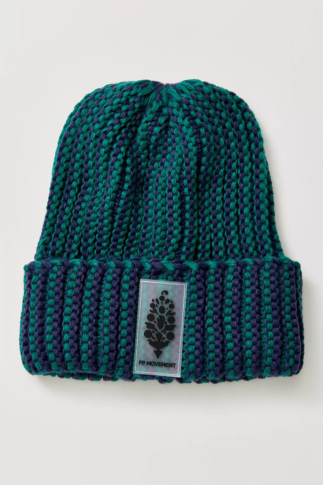 Apres Ski Knit Beanie - Green Frost/Navy