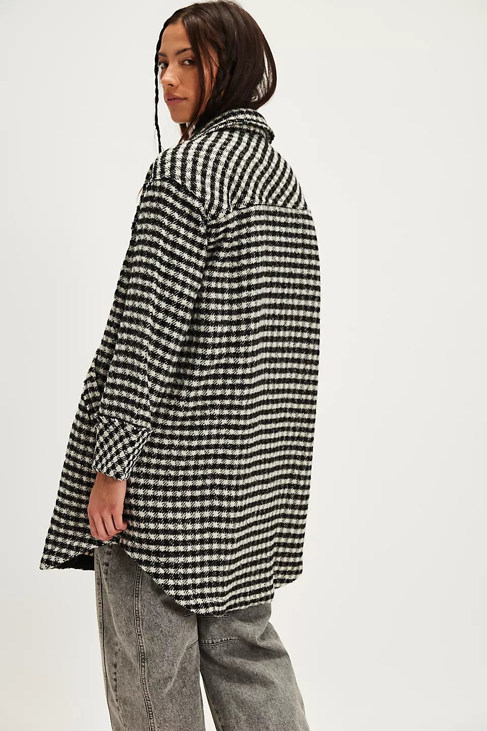 Get Around Houndstooth Shirt Jacket