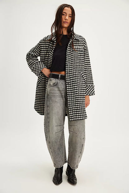 Get Around Houndstooth Shirt Jacket