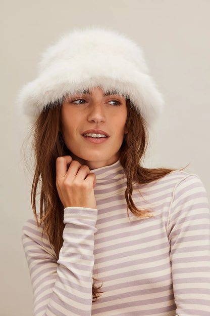 Ice Queen Bucket Hat in Ivory
