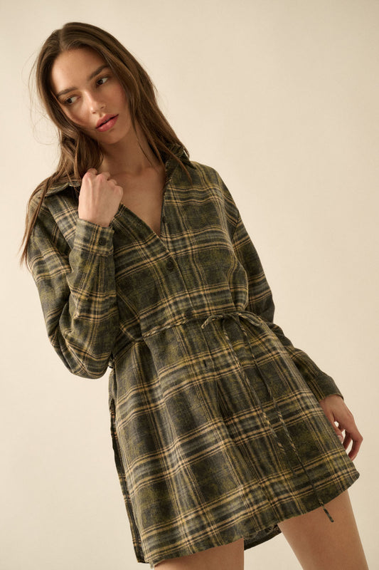 Button-Up Flannel Romper