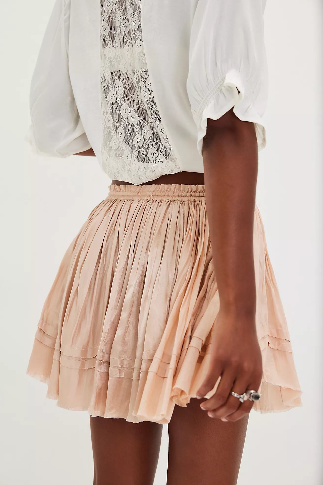 Third Charm Shine Mini Skirt