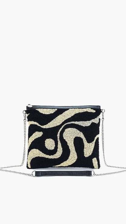 Modern Art Embellished Clutch