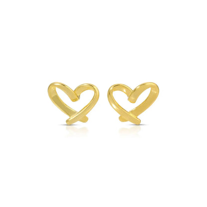 Free Form Heart Studs