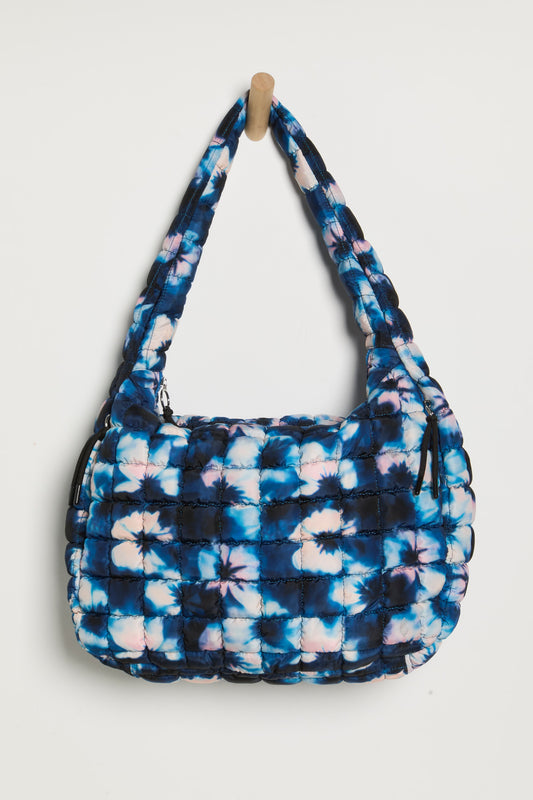 Quilted Carryall Bag - Deep Teal Tie Dye