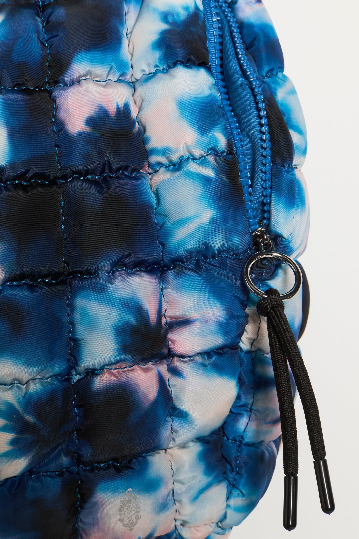 Quilted Carryall Bag in Deep Teal Tie Dye