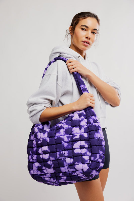 Quilted Carryall Bag in Vivid Violet Tie Dye