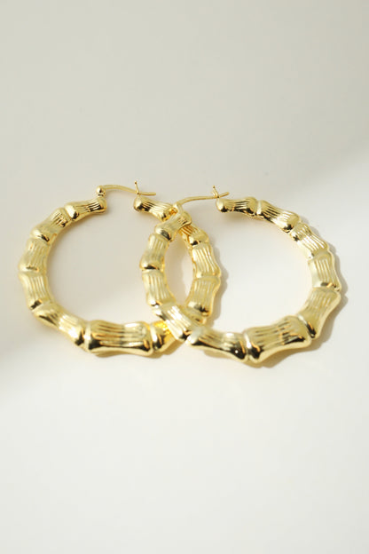 The Bamboo Hoop Earring