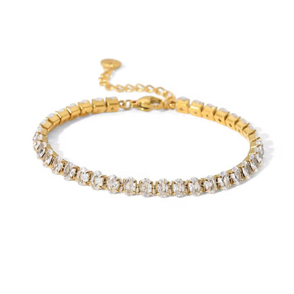 CZ Oval Tennis Bracelet