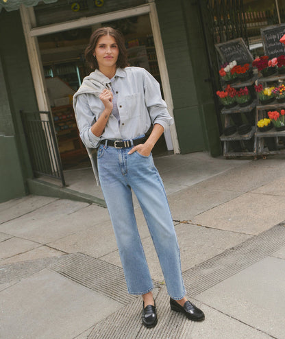 Charlie Denim Straight Pant in Vintage Wash