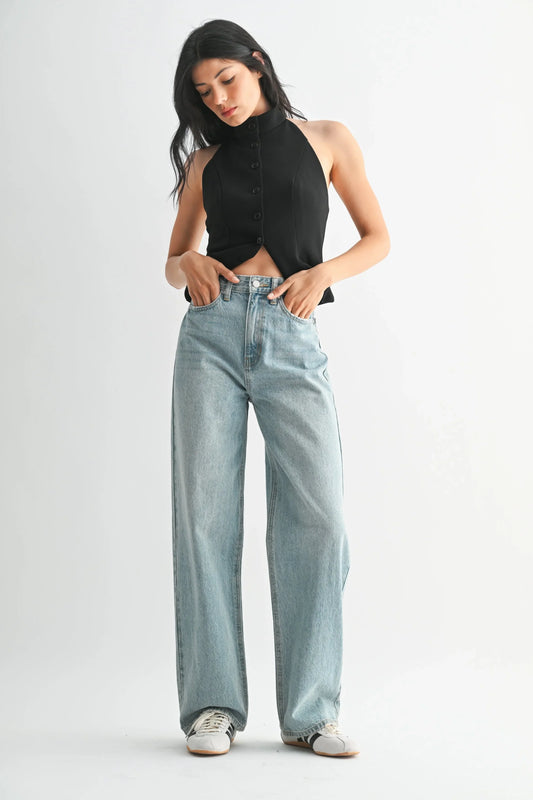 High Waisted Skater Jean