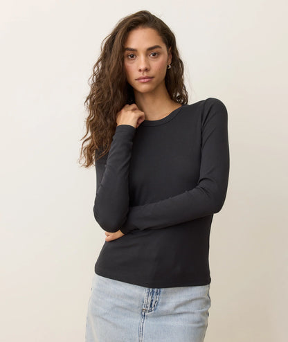 Lexi Sun-In Crew Longsleeve in Black