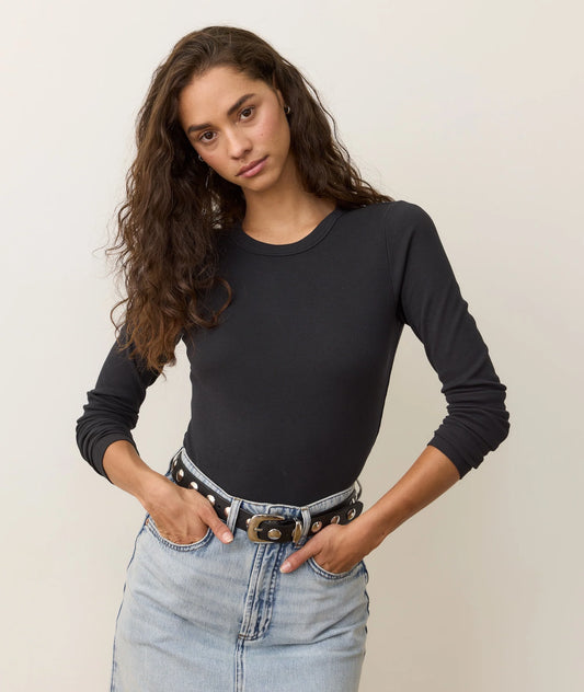 Lexi Sun-In Crew Longsleeve in Black