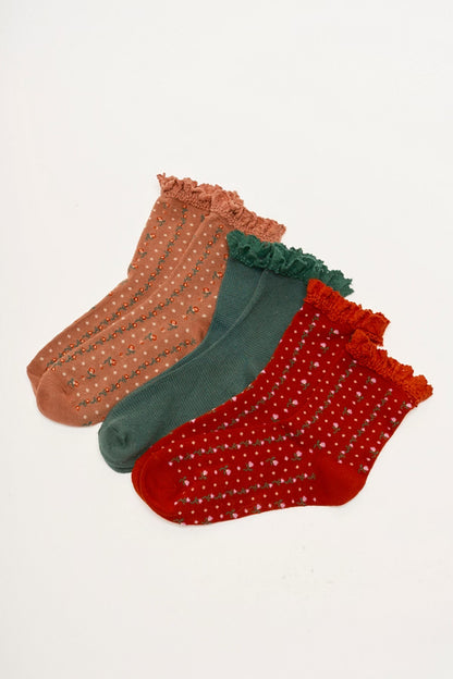 Ruffle Sock Pack in Merry & Bright