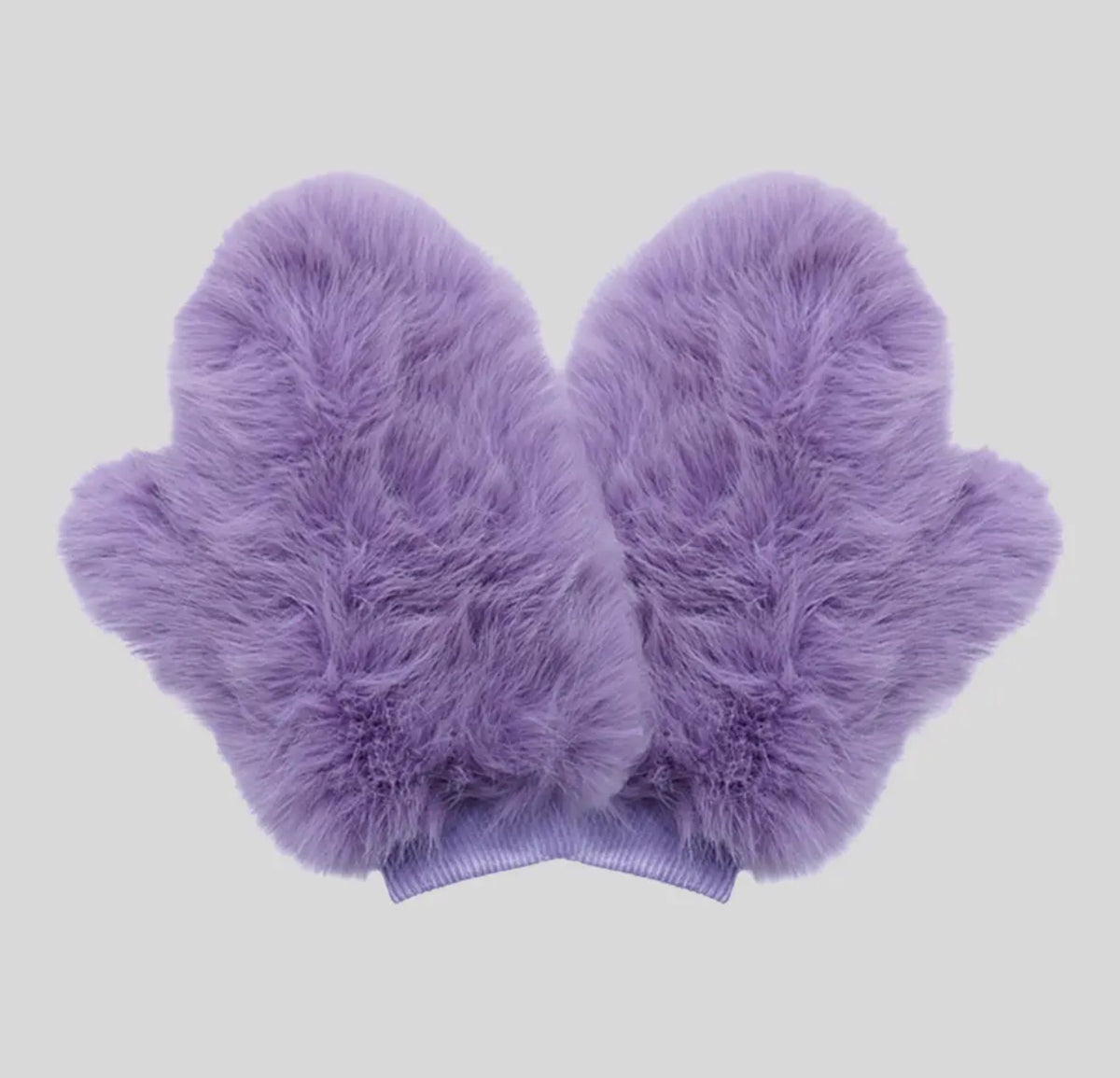 Faux Fur Mittens - Lavender