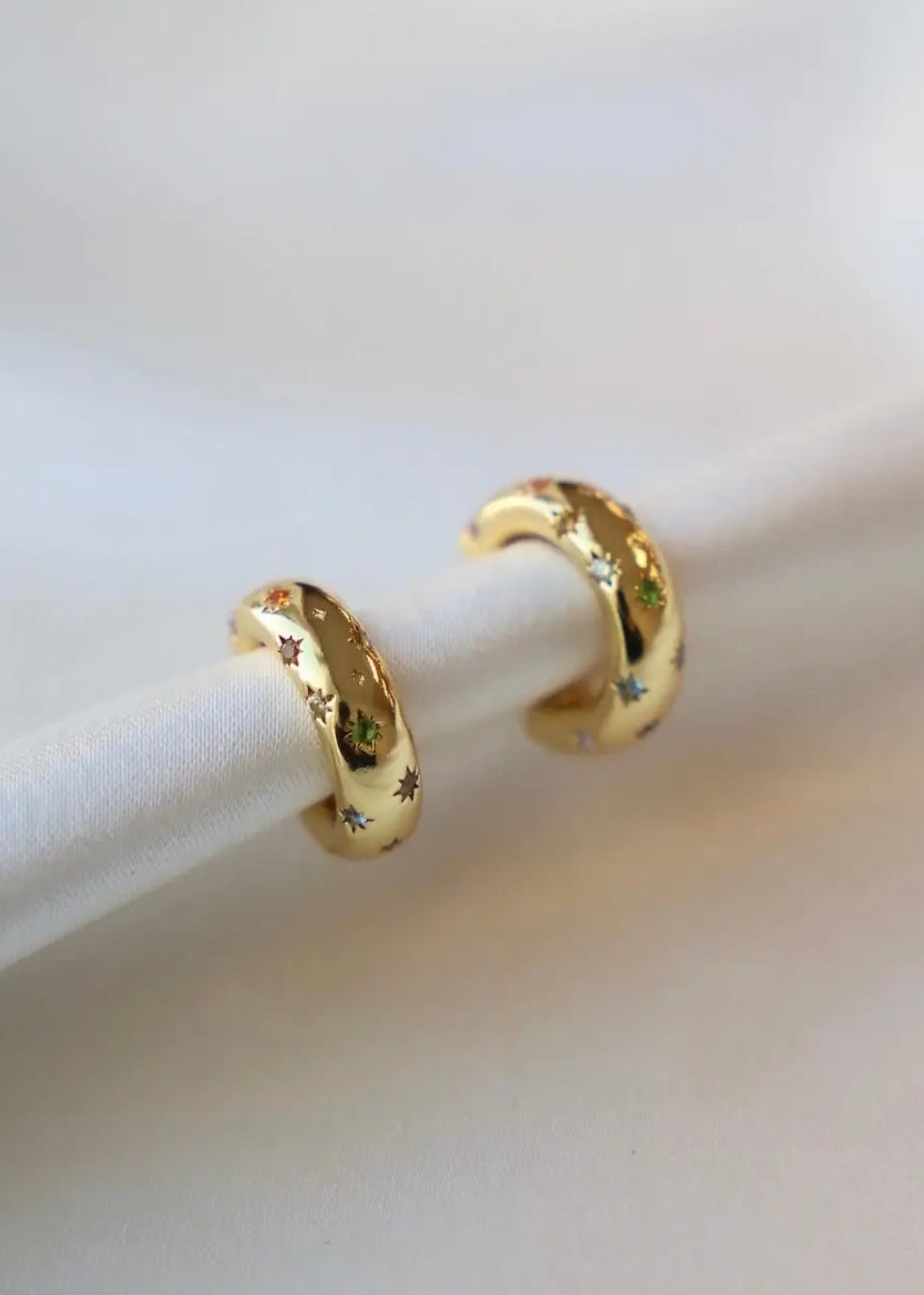 Penny Cz Star Hoop - Gold