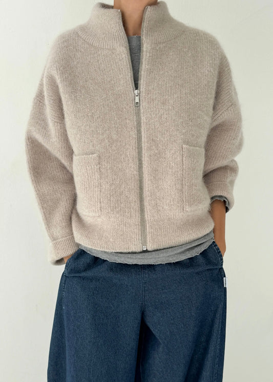 Alpaca Zip Front Jacket