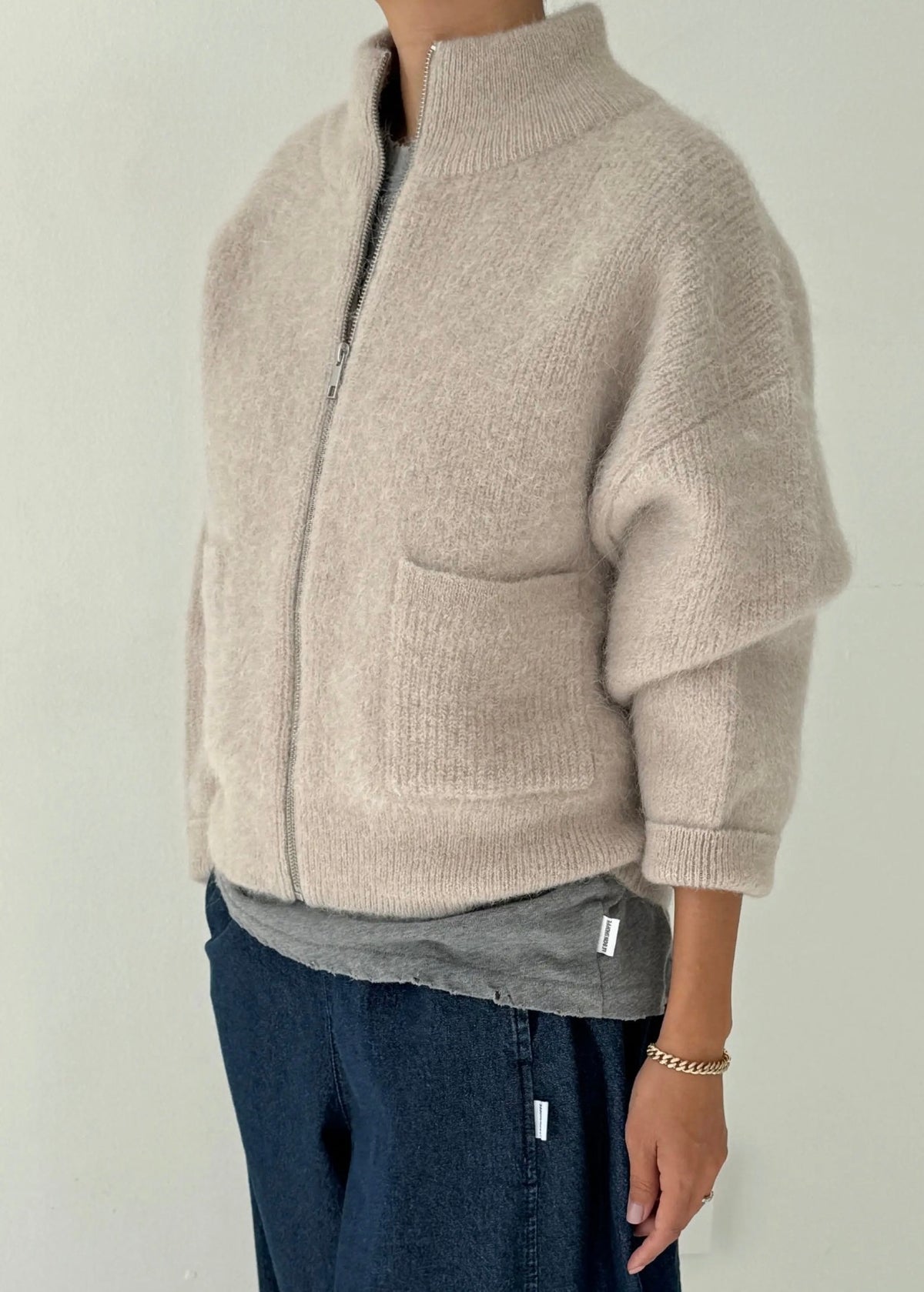 Alpaca Zip Front Jacket