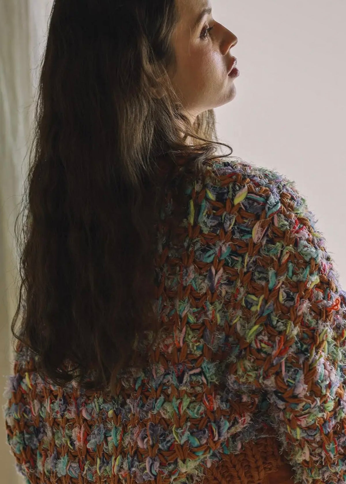 Hand Knit Multicolor Cardigan