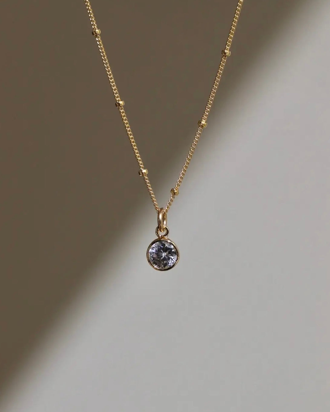 Penelope Round Bezel Necklace