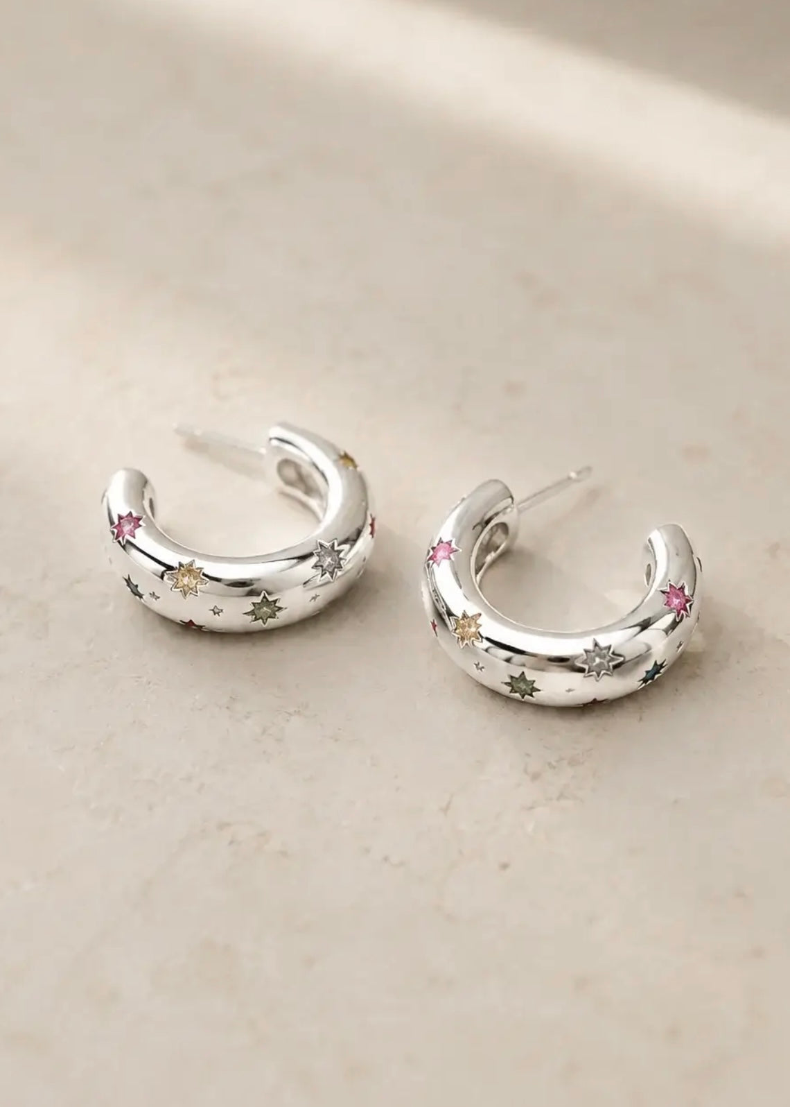 Penny Cz Star Hoop - Silver