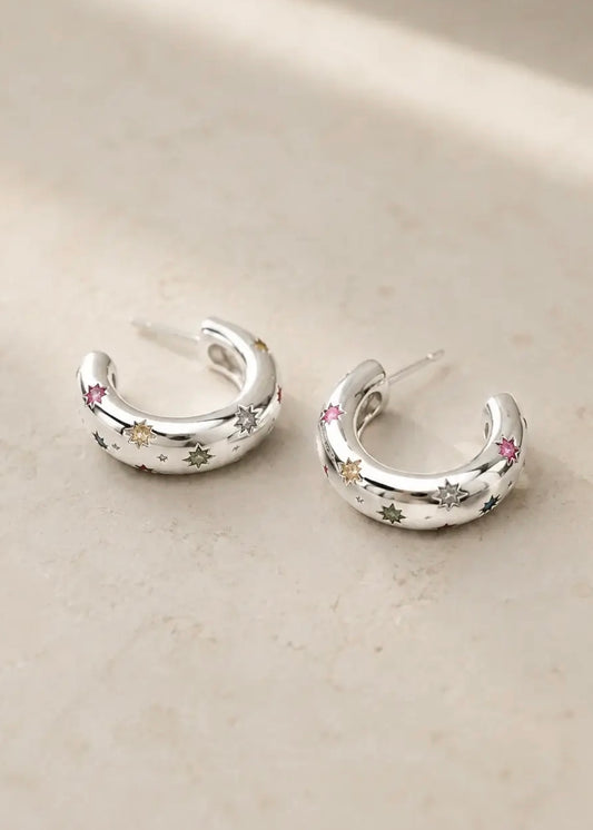 Penny Cz Star Hoop - Silver