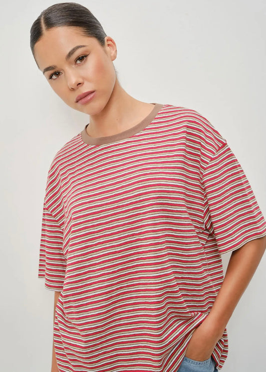 Pia Striped Oversized Tee