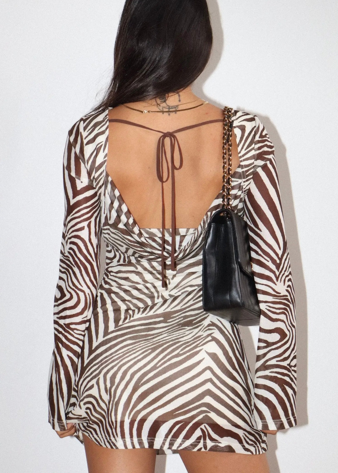 Zebra Print Mini Dress