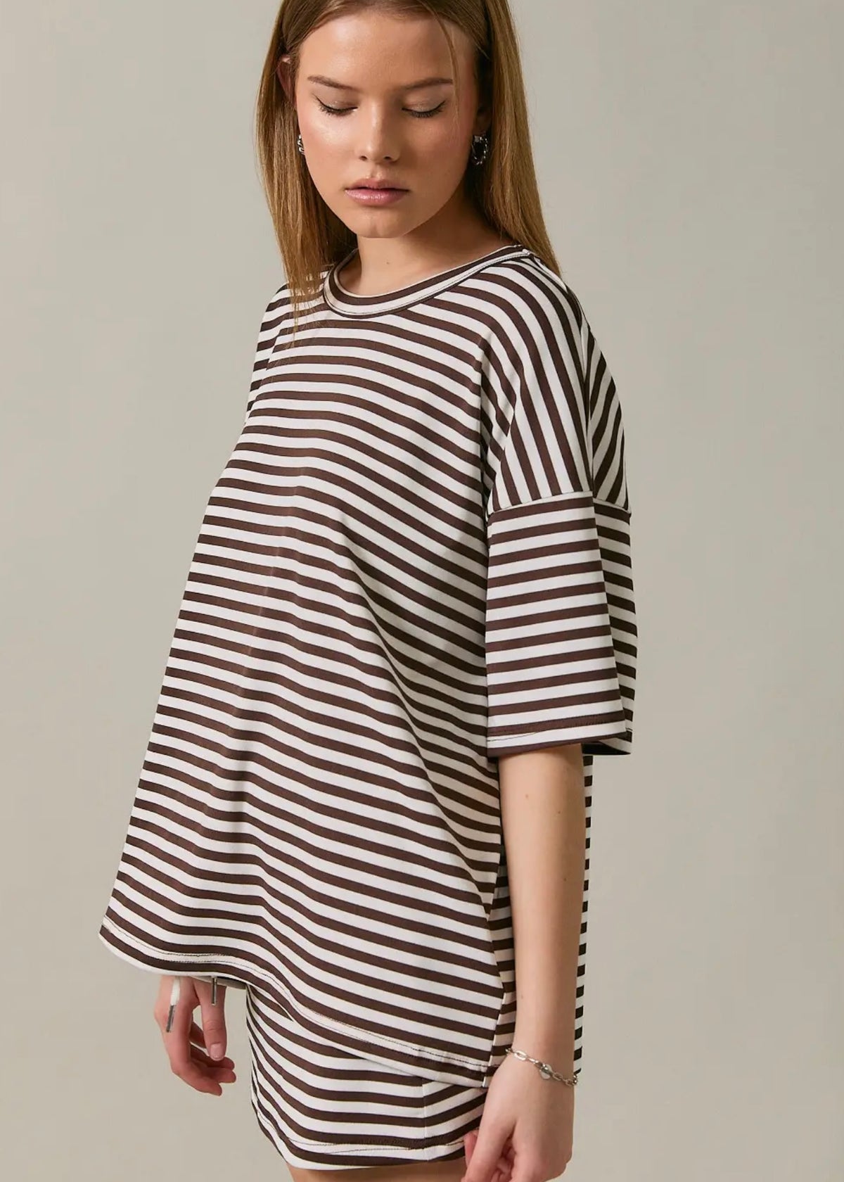 Round Neck Oversized Short Sleeve Tee