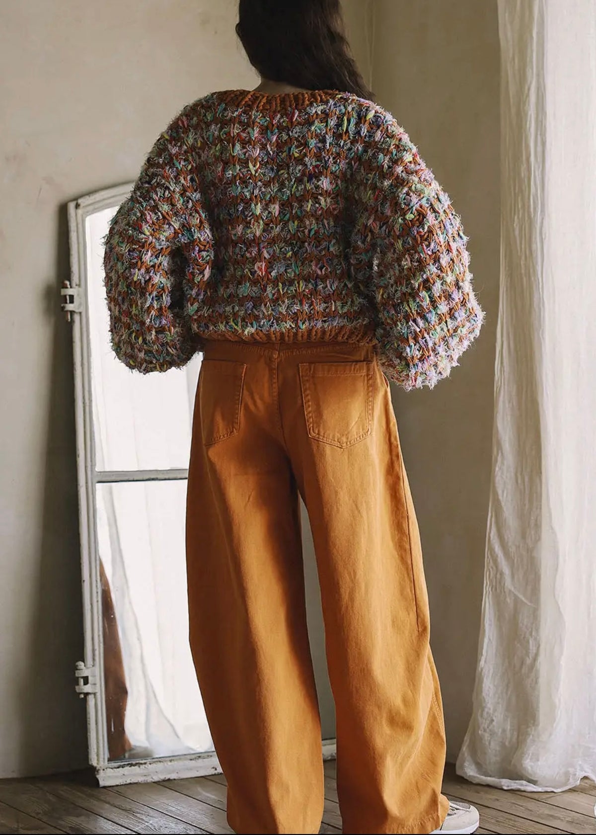 Hand Knit Multicolor Cardigan