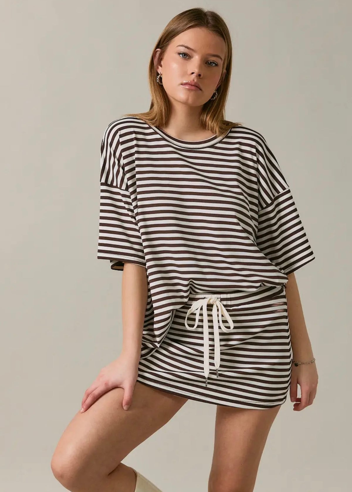 Round Neck Oversized Short Sleeve Tee