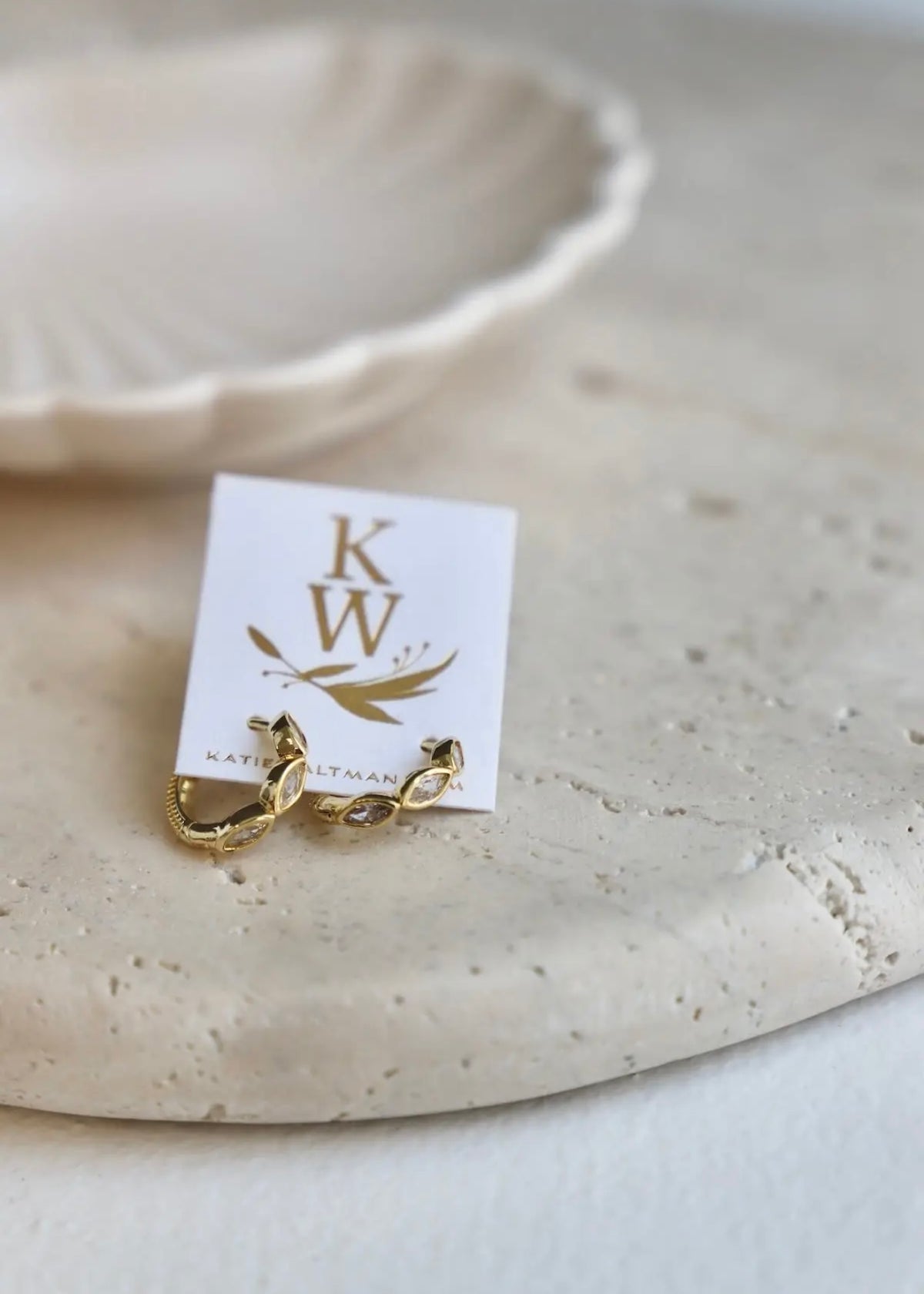 Lace & Textured Hoop Earrings - Gold