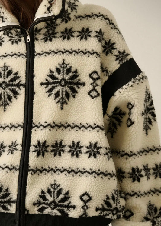 Faire Isle Sherpa Zip-Up Jacket