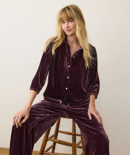 Bella Velvet Button Down
