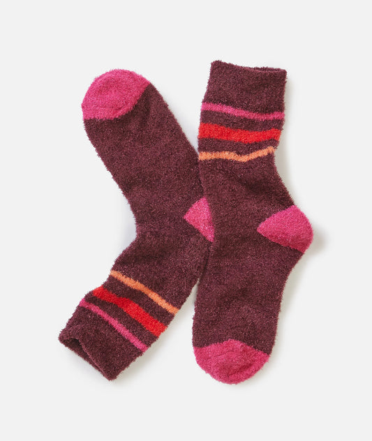 Fuzzy Socks in Fig