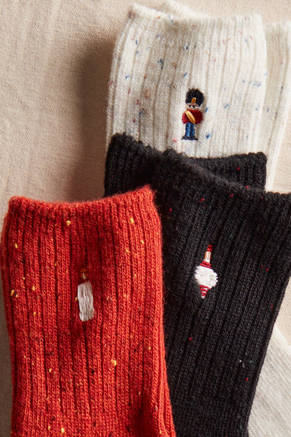 Holiday Heritage Sock Pack in Red