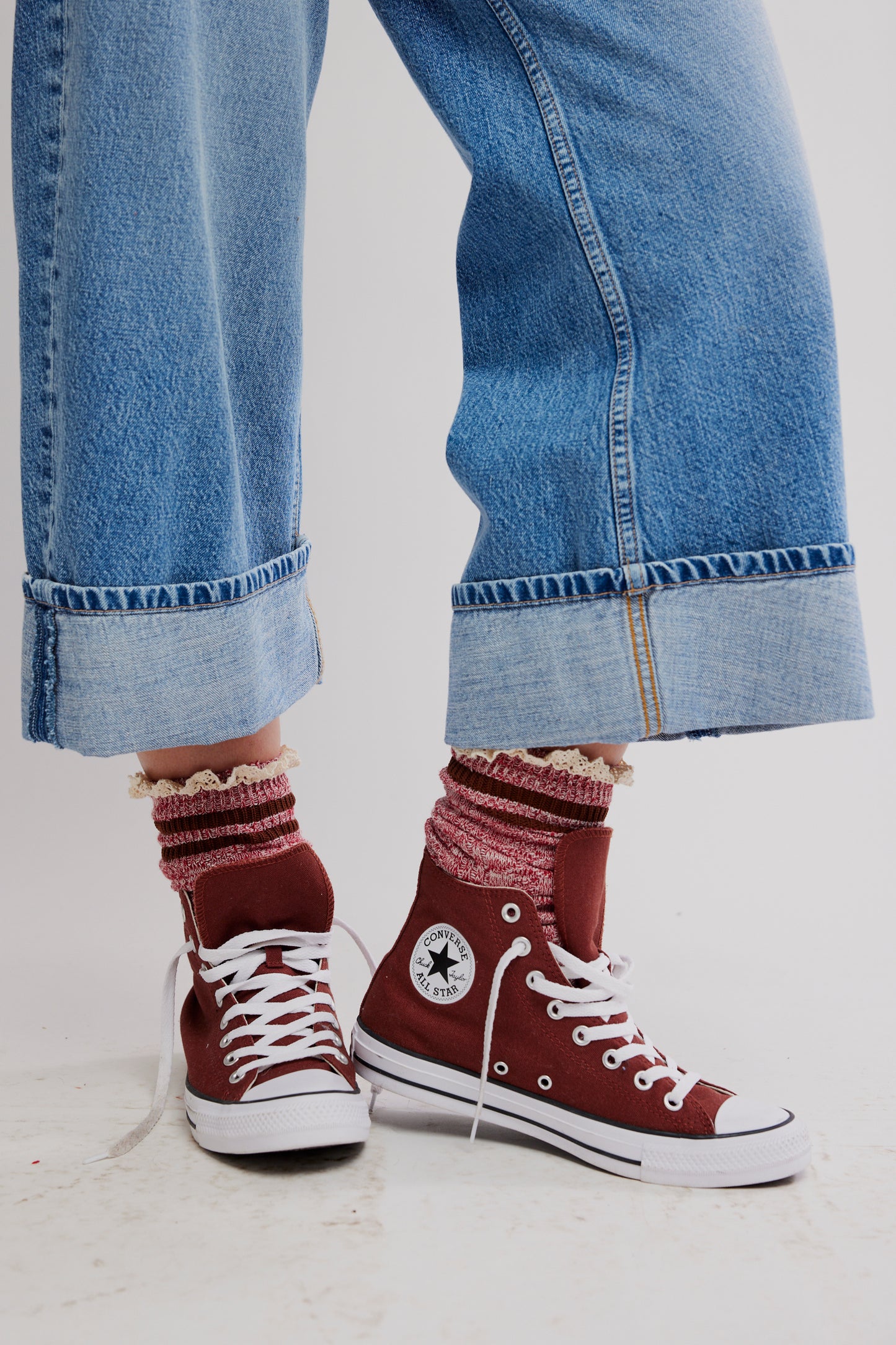 Homecoming Knee High Socks in Red
