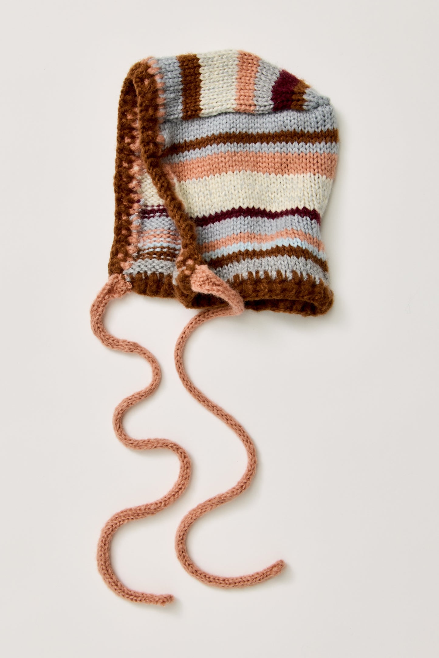Evie Multi Stripe Bonnet in Chocolate Combo